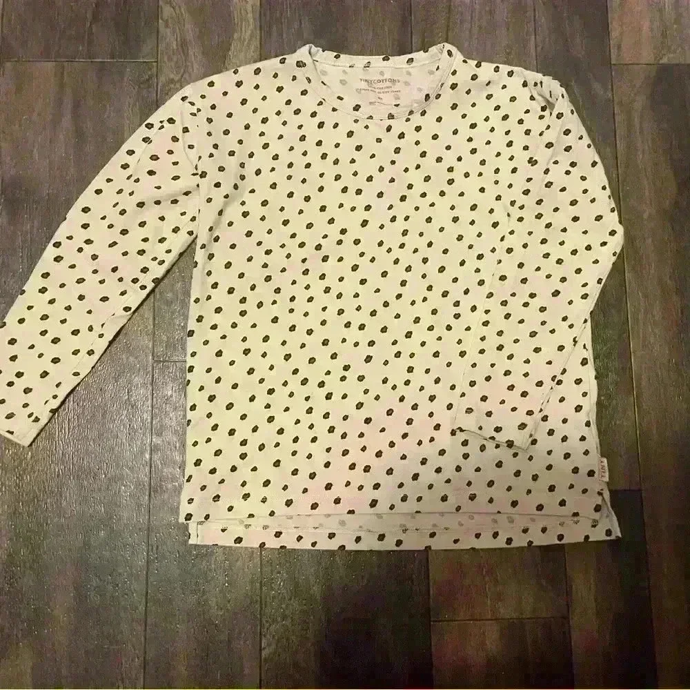 Tiny‎ Cottons leopard animal print long sleeve shirt size 8